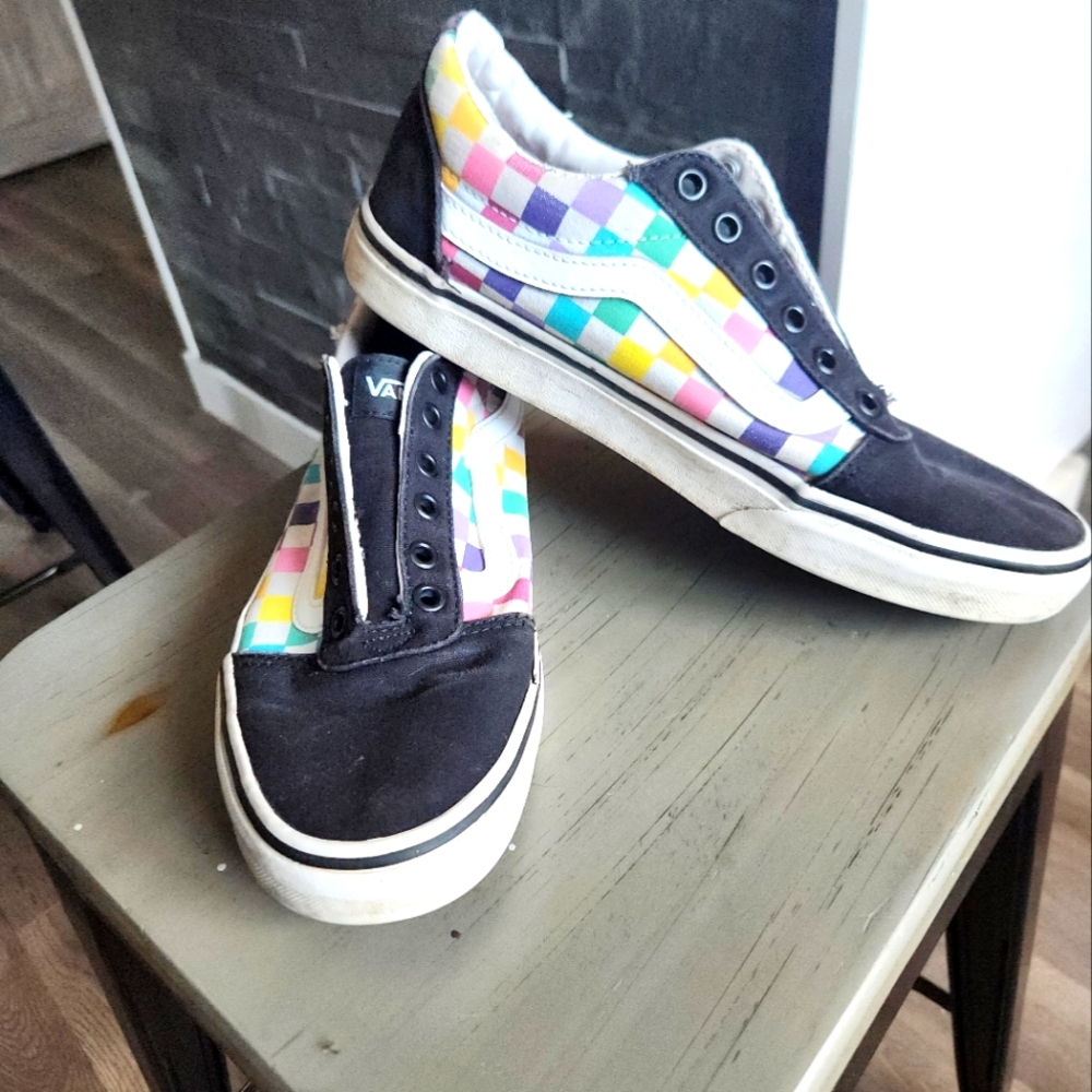 Vans Old School Rainbow Checkerboard Sneakers
